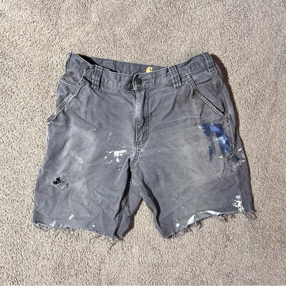 Carhartt distressed cut off shorts